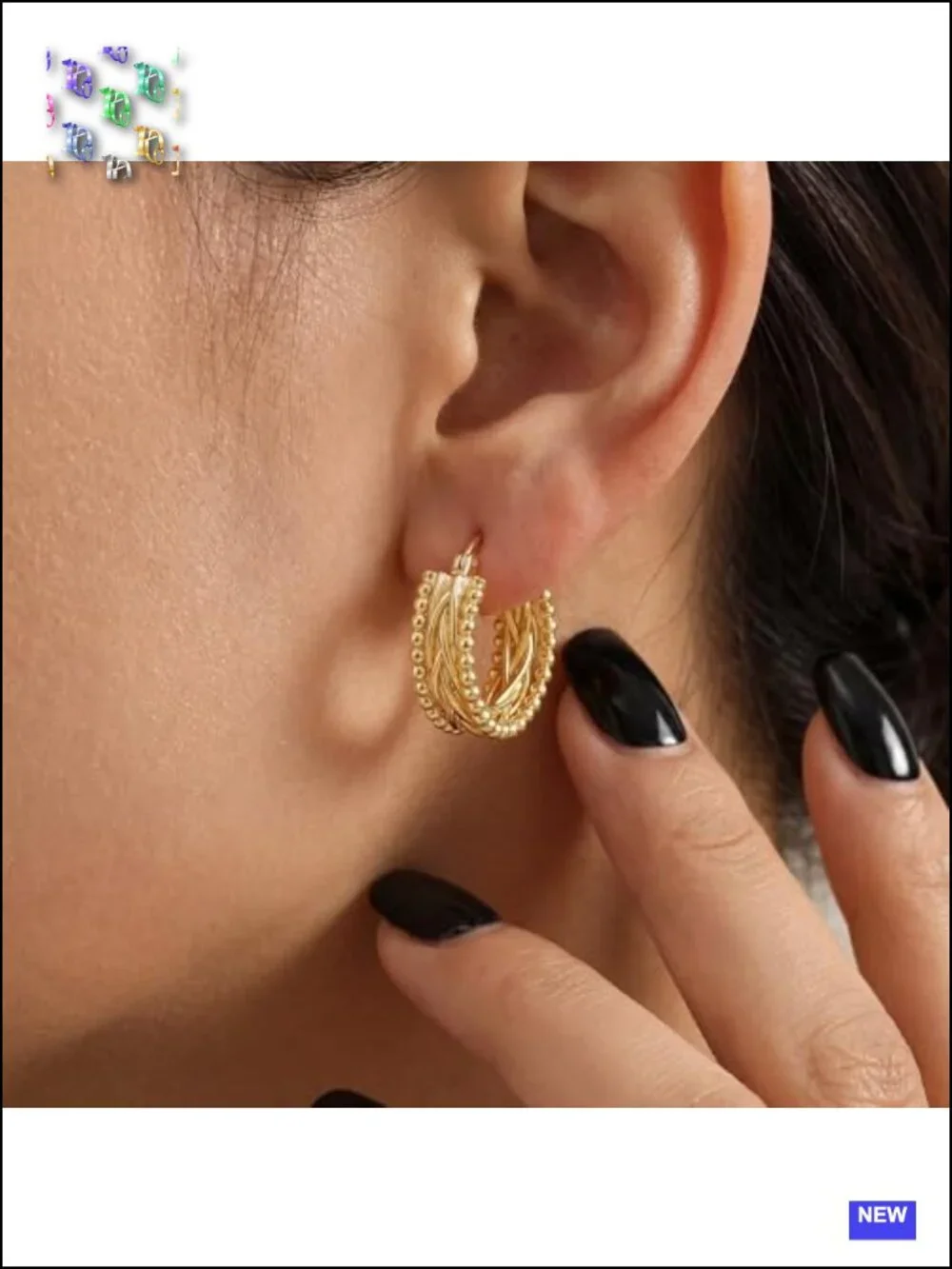 14k Gold Plated Twisted Hoop Earrings for Women Sculptural Design 23mm